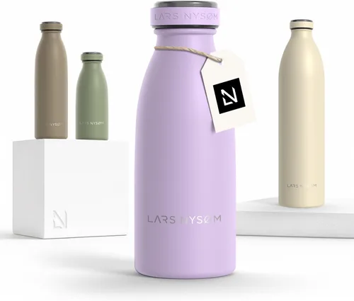 Miniatura 63 de LARS NYSØM Botella de agua XL de acero inoxidable aislada 12oz 17oz 25oz 34oz 51oz Botella térmica aislada para bebidas calientes y frías Azul