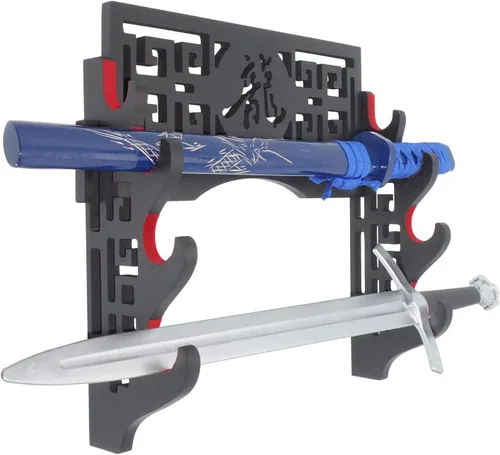 Miniatura 3 de Wzqwqj - Soporte de pared acolchado de terciopelo para espada Katana, soporte para espada B