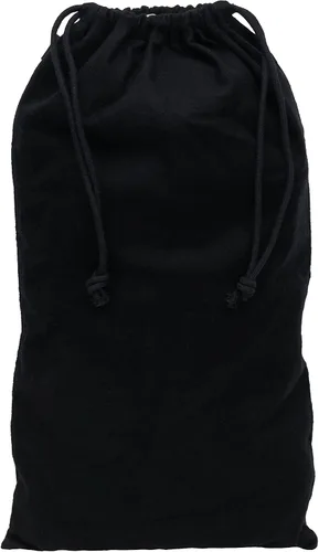 Miniatura 7 de Bolsa para zapatos individual de franela beige con cierre de cordón, Negro