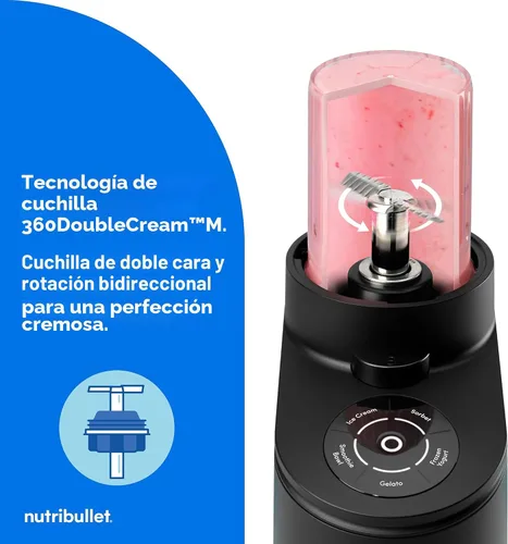 Miniatura 3 de nutribullet Chill Máquina para hacer helados, para gelato, sorbete, yogur congelado, cuencos de batidos, tamaño compacto, (2) aptos para Negro