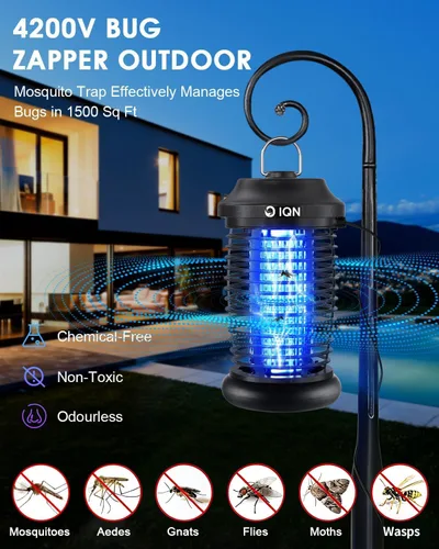 Miniatura 2 de Matador de Insectos para Exteriores, Matador de Mosquitos, Matador de Moscas Eléctrico, Matador de Insectos, Matador de Mosquitos, Trampa