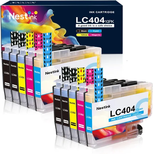 Miniatura 7 de LC404 Paquete de 5 cartuchos de tinta compatibles de alto rendimiento para Brother LC 404 LC-404 LC404BK para usar con MFC-J1205W MFC-J1215W