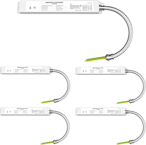 Controlador de emergencia LED de 20 W, 100-347 V CA 175 V CC durante 90 minutos de tiempo de emergencia, controlador LED de emergencia regulable de