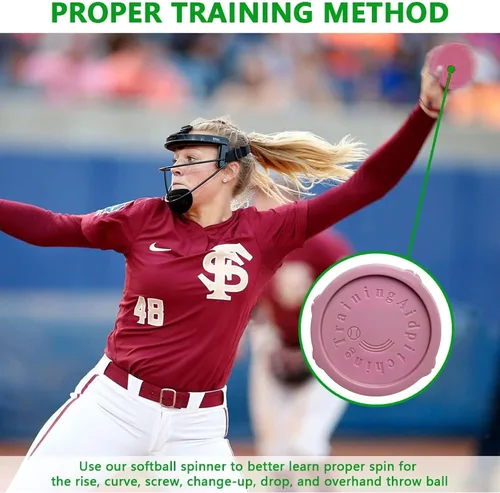 Miniatura 6 de Mogseek Softball Spinner Fastpitch, 12Inches Softball Training Equipment for Pitcher Overhand Thrower Training Aid Equipment for Sports Practice