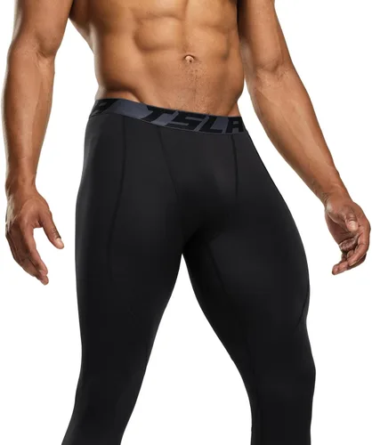 Miniatura 4 de TSLA - Paquete de 1 o 2 pantalones térmicos de compresión para hombre, leggings deportivos y mallas para correr, pantalones para usar como primera
