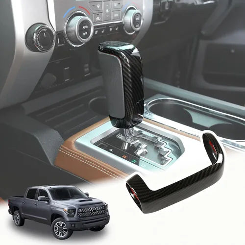 Miniatura 10 de Cubierta de la cabeza de la palanca de cambios de la consola central para Toyota Tundra 2014-2021 accesorios de coche (azul)