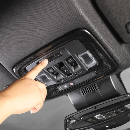 Miniatura 7 de RT-TCZ Marco de luz de cúpula para consola superior Silverado para Chevy Silverado GMC Sierra 2019 en adelante Accesorios interiores de grano
