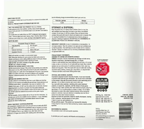 Miniatura 2 de HTH 52030B - Tratamiento para piscinas Shock, clorador para piscinas que aumenta los niveles de cloro, fórmula Cal Hypo, 13.3 oz (paquete de 6)