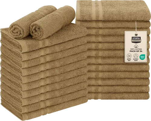 Miniatura 14 de Utopia Towels Toalla de mano de algodón a prueba de blanqueador, 16 x 27 pulgadas, 100% algodón apta para blanqueador, para gimnasio, paquete de 12