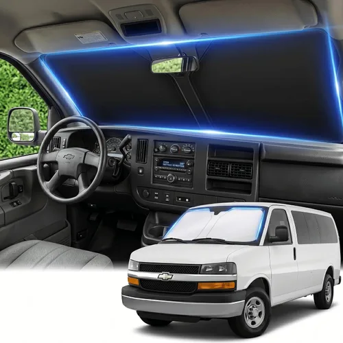 Miniatura 14 de Parasol para parabrisas Rivian R1S/R1T 2022-2024 2025 2026, parasol para ventana frontal, ajuste personalizado, accesorios R1S, visera solar