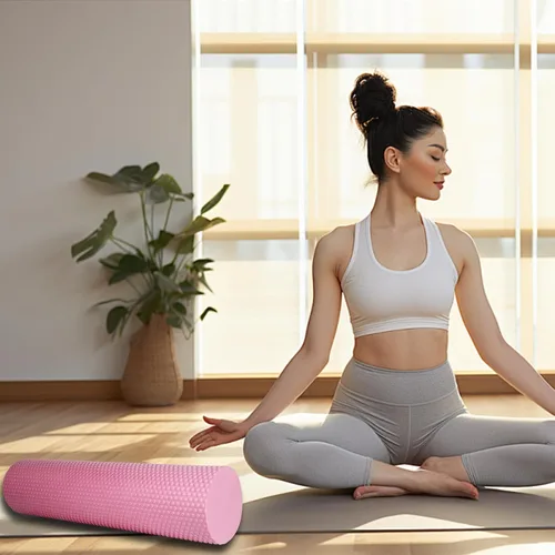 Miniatura 8 de Rodillo de espuma grande de 23.6 ″ - Columna sólida de yoga EPP de alta densidad, diámetro de 5.9 pulgadas para estiramiento de cuerpo completo
