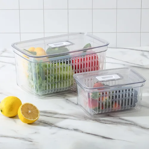 Miniatura 3 de SIMPLEMADE Contenedores organizadores transparentes para refrigerador, contenedores transparentes para nevera, contenedores para refrigerador
