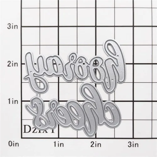 Miniatura 2 de DzIxY Hooray Cheers Words - Troqueles de corte de metal para hacer tarjetas, papel de relieve, troquelados, plantillas de máquina para álbumes