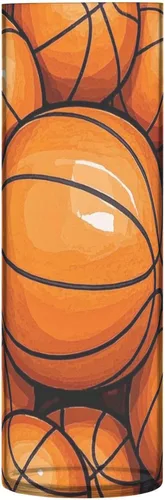Jarrón de plástico de baloncesto deportivo de dibujos animados para flores, 11.8 x 3.9 pulgadas, jarrón decorativo para mesa de boda, mesa de