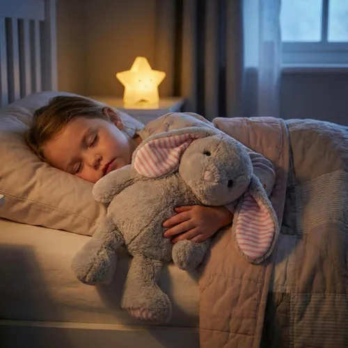 Miniatura 8 de WEIGEDU Conejos grises de peluche para niños, niñas y niños, juguetes de felpa para bebés, regalo de cumpleaños y hora de dormir, 45 cm