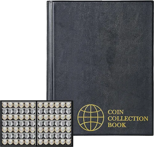 Miniatura 17 de Álbumes de 420 bolsillos - Libro verde de bolsillos de 28x29 mm/1.1x1.1 pulgadas, 10 páginas, soporte de colección tamaño carta, libro