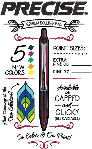 Miniatura 3 de Pilot Precise V5 RT - Bolígrafos de bola retráctiles y recargables, punta extrafina de 0.5 mm, paquete vibrante, pack de 48 - Ideal para la escuela