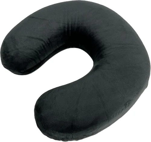 Miniatura 2 de Almohada de viaje en forma de U de espuma viscoelástica Soporte para el cuello Cojín de reposacabezas (negro)