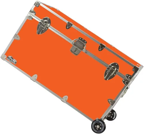 Miniatura 6 de C&N Footlockers - Baúl de almacenamiento de graduados XL con ruedas - Fabricado en los Estados Unidos - Reposapiés de acero para dormitorio