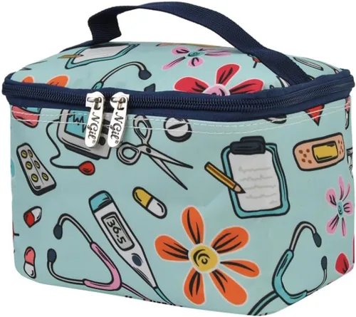 Miniatura 69 de NGIL Bolsa de cosméticos de viaje, bolsa organizadora de maquillaje para mujeres y niñas, Azul Rey Diamantina, Casual