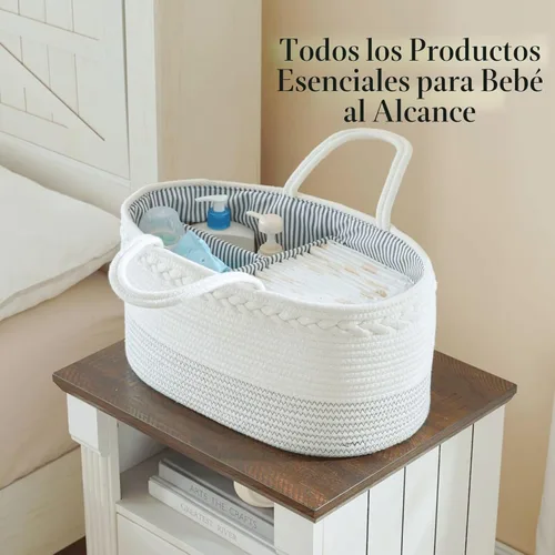 Miniatura 4 de Organizador de pañales de bebé pequeño de lujo – Cubo de almacenamiento para niños y niñas – Bolsa grande y organizador de vehículo con inserciones