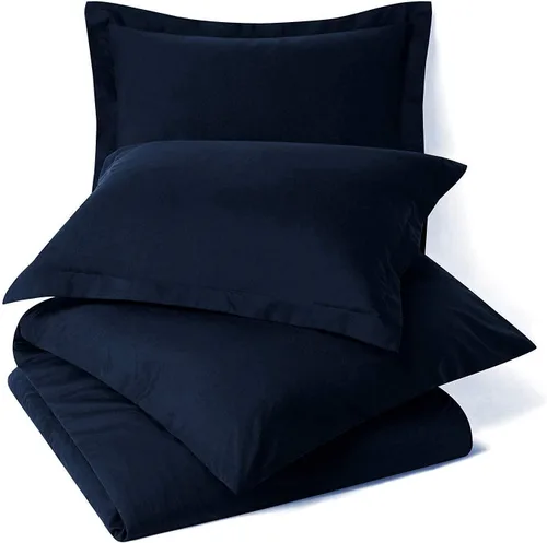 Miniatura 23 de Juego de cama de 4 piezas, 100% algodón, 1000 hilos, funda de edredón, fundas de almohada y sábana bajera ajustable con bolsillo extra profundo
