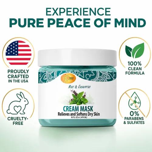 Miniatura 7 de SPA REDI - Mascarilla de crema corporal y pies, menta y eucalipto, 16 onzas - Masaje de pedicura para pies y cuerpo cansados, hidratante, piel fresca