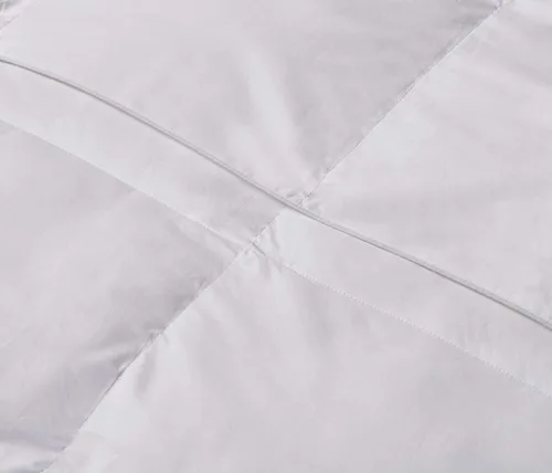 Miniatura 6 de Blue Ridge Home Fashions Home Fashion - Edredón de plumón de ganso blanco y plumas, 100% algodón, matrimonial/queen, todas las estaciones