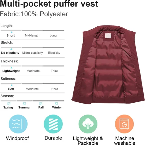 Miniatura 4 de Chrisuno Chaleco de esquí ligero de invierno para hombre