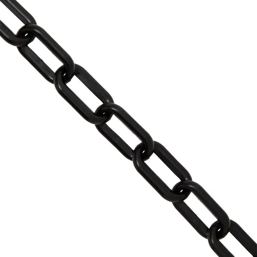 Miniatura 8 de Stockroom Plus Cadena de plástico – 100 pies, eslabones de cadena de plástico negro – Barrera de seguridad para valla, entrada, estacionamiento