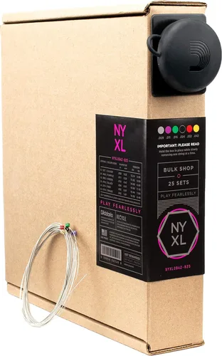 Miniatura 17 de D'Addario Cuerdas para guitarra eléctrica, NYXL entorchadas en níquel, NYXL1164, calibre medio 11-64, juego de 7 cuerdas, paquete de 1