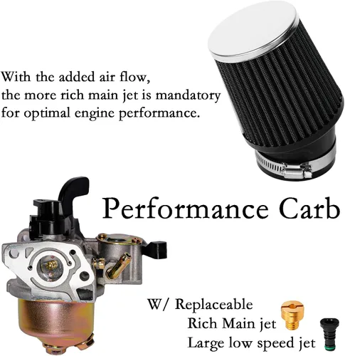 Miniatura 5 de JMCHstore Kit adaptador de filtro de aire de carburador para Monster Mega Moto MMB80 MMB105, Coleman B100 RB100 105cc, Motovox MBX10 Baja DB30 97cc