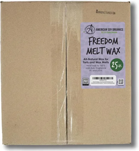 American Soy Organics Freedom Cuentas de Cera de Soja para Hacer Derrretidos de Cera - Suministros Naturales para Hacer Velas - Sin Parafina, Sin