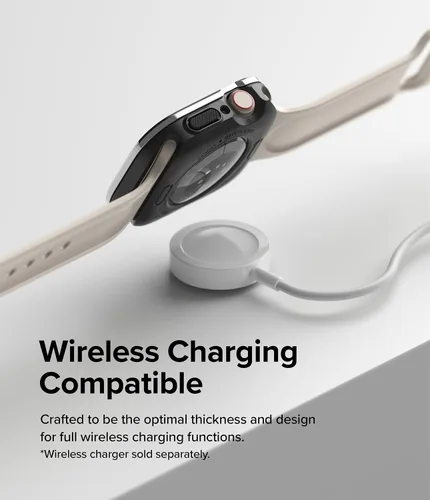 Miniatura 8 de Ringke Air Sports + bisel styling para Apple Watch Series 9, 8, 7 (1.614 in), SE 3, 2, 1 (1.575 in), funda de TPU con marco de acero inoxidable