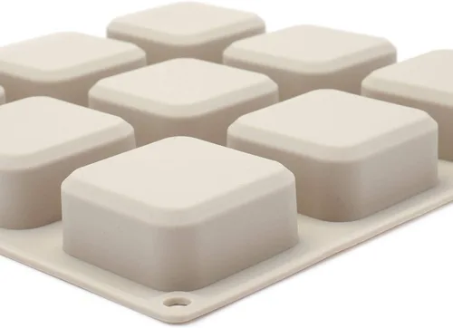 Miniatura 4 de Hedume Paquete de 4 moldes de silicona para jabón, 9 cavidades, molde de jabón cuadrado hecho a mano para hacer jabón, pudín, magdalenas, pan