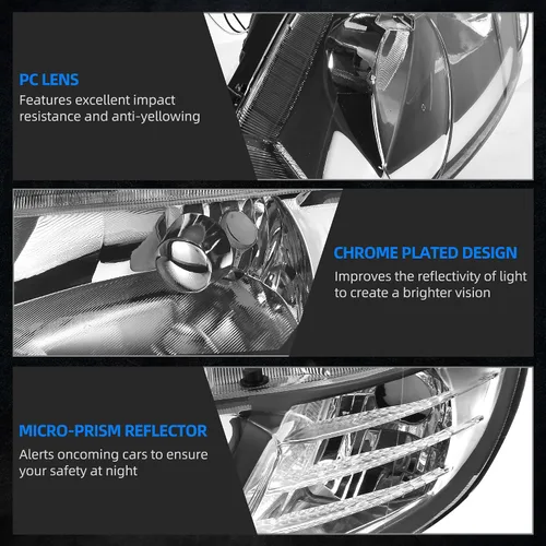 Miniatura 5 de AUTOSAVER88 Conjunto de faros LED DRL compatible con Civic Sedan 2006-2011 de 4 puertas, par de repuesto con luz de circulación diurna, carcasa