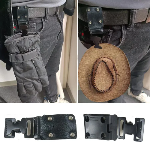 Miniatura 3 de Pinzas para guantes de trabajo, clip de herramientas de alta resistencia, cinturón de herramientas negro para toallas, guantes y otros suministros