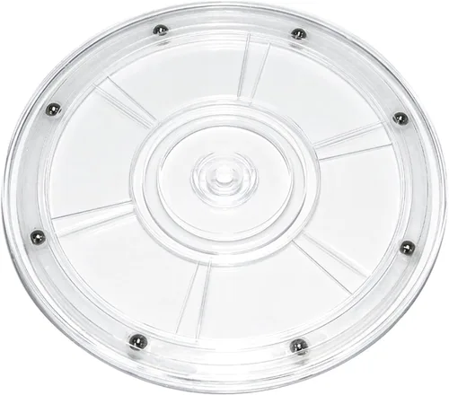 Miniatura 18 de 4 Piezas Negro 2 pulgadas Acrílico Lazy Susan Organizador Giratorio de Mesa con Rodamientos - Placa Giratoria Redonda para Estante de Especias