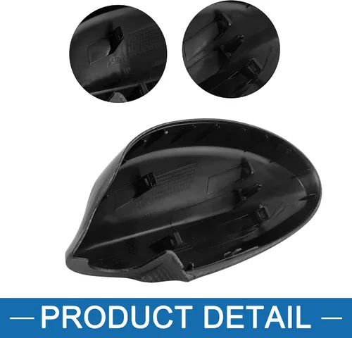 Miniatura 4 de Cubierta del espejo retrovisor 51167135098 51167135097 para BMW 328xi 2007-2008 plástico negro (juego de 2)