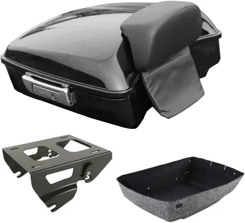 Miniatura 3 de TCMT Paquete de luz trasera de 10.7 pulgadas, color negro vívido para respaldo de maletero con señal de giro de freno para Harley Touring Electra