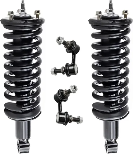 Miniatura 46 de Detroit Axle - Kit de 4 piezas RWD Puntales Delanteros Barras Estabilizadoras para Ford F-150 2021 2022 2023 2024, 2 Puntales con Resorte Helicoidal
