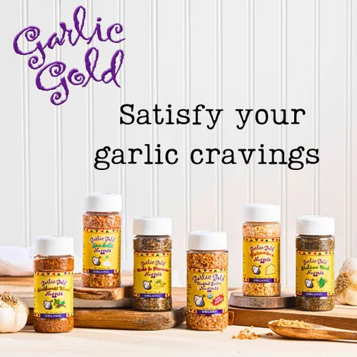 Miniatura 7 de Garlic Gold Aceite de oliva virgen extra infundido con ajo, certificado orgánico USDA premium, bajo FODMAP, prensado en frío (8.5 fl oz, 2 unidades)