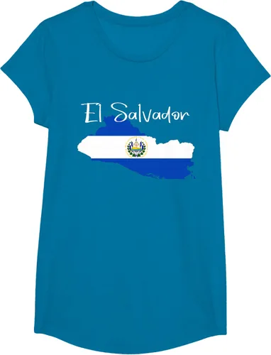 Miniatura 47 de Camiseta con la bandera de El Salvador, mapa de El Salvador, camiseta de Salvador para mujer