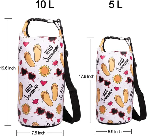 Miniatura 5 de Bolsa seca impermeable, mochila enrollable de 10 L, bolsa seca flotante para kayak, canotaje, natación, senderismo, camping, actividades al aire