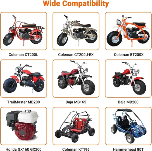 Miniatura 6 de FVRITO Kit de Adaptador de Filtro de Aire de Carburador Mejorado para Tubo de Escape Etapa 2 para Clon Non Hemi Predator 212cc 196cc 6.5Hp GX160