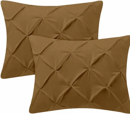 Miniatura 18 de Kotton Culture Juego de 2 fundas de almohada plisadas de 24 x 24 pulgadas, fundas de almohada decorativas, 100% algodón egipcio de 600 hilos, aptas