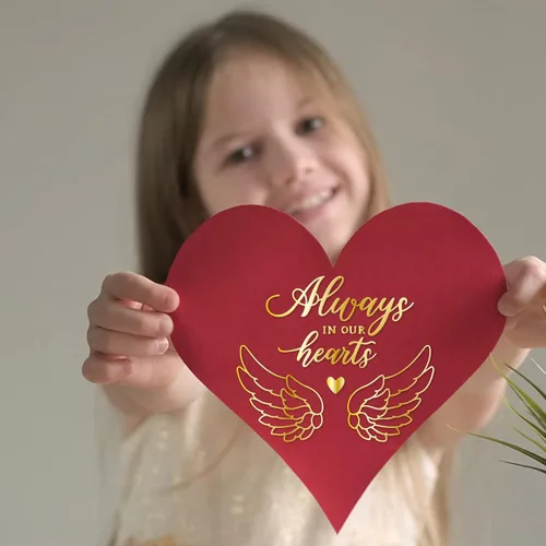 Miniatura 2 de BENECREAT 18 unidades de placa de papel de aluminio caliente con alas de ángel, sonreír/abrazos, troqueles de metal de acero al carbono para hacer