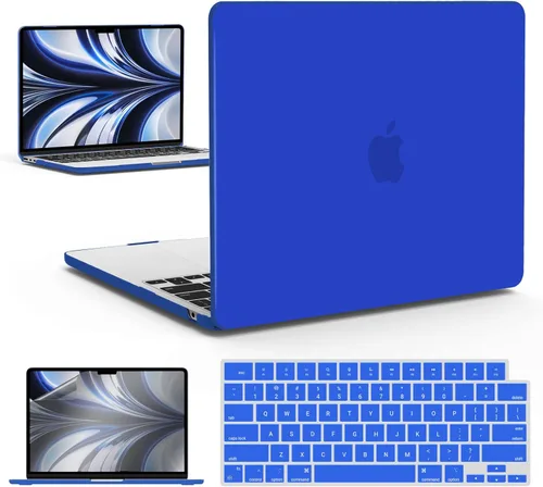 Miniatura 40 de IBENZER Funda para MacBook Air de 13 pulgadas 2026 2025 2024 2023 2022 M4 A3240 M3 A3113 M2 A2681, funda rígida con cubierta de teclado ScreenFilm