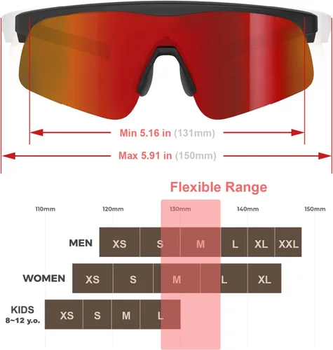 Miniatura 5 de Living out your qool time QOOLTIME Z87 - Gafas de sol deportivas para ciclismo, hombres, mujeres, jóvenes, pickleball para correr, béisbol