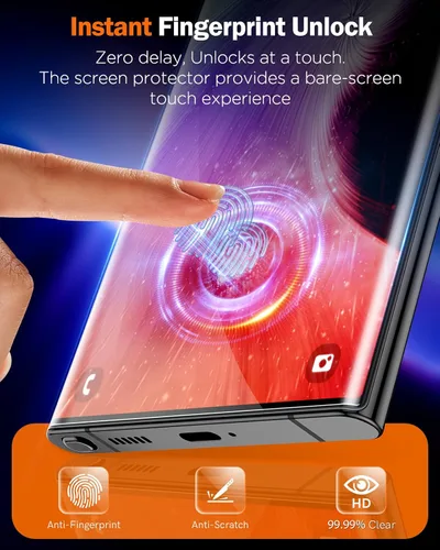 Miniatura 8 de LK Paquete de 2 para Samsung Galaxy S22 Ultra Protector de Pantalla, [Película de Nano Cerámica GAME-CHANGER] [Dureza 9H+]